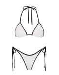 Conjunto de bikini triangular de neopreno