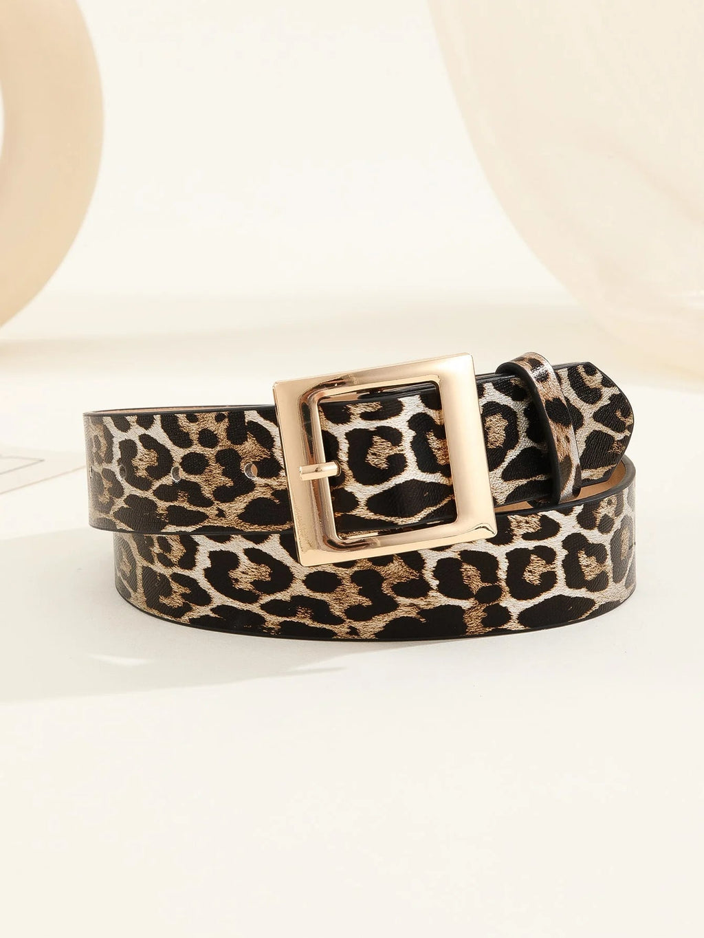 Cinturón con estampado de leopardo