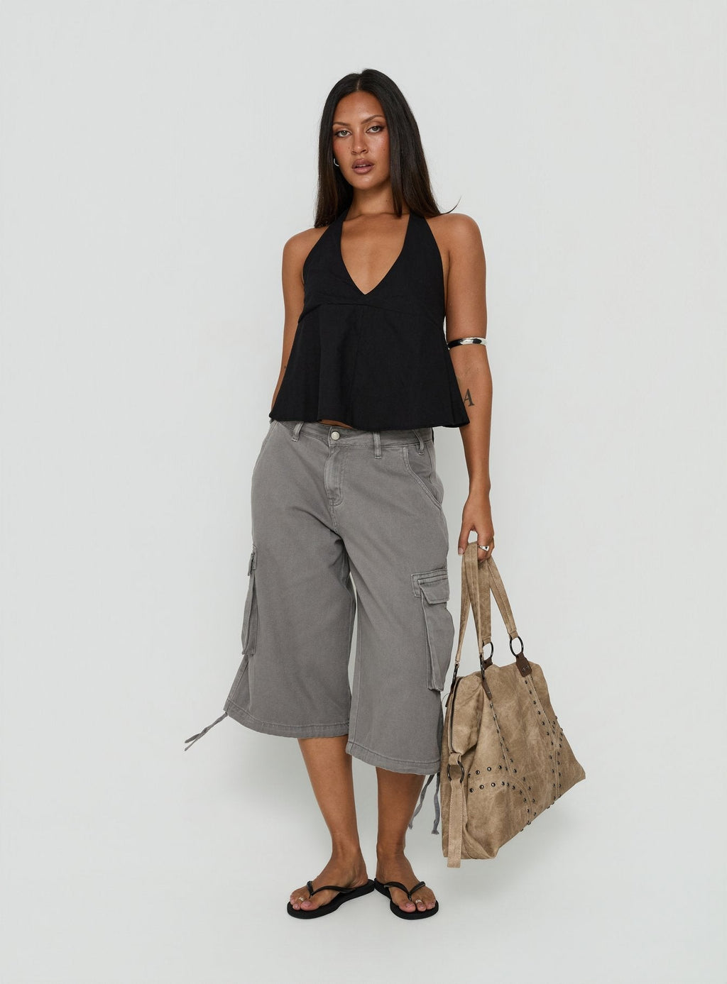 Top halter negro