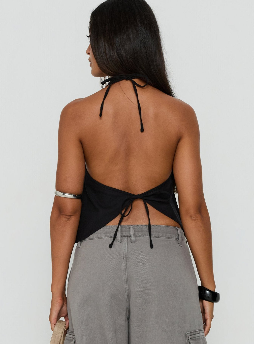 Top halter negro