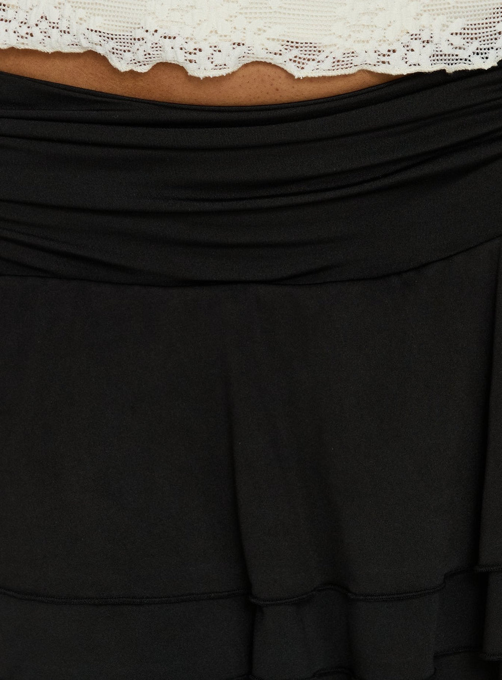 Falda-pantalón con volantes fruncidos