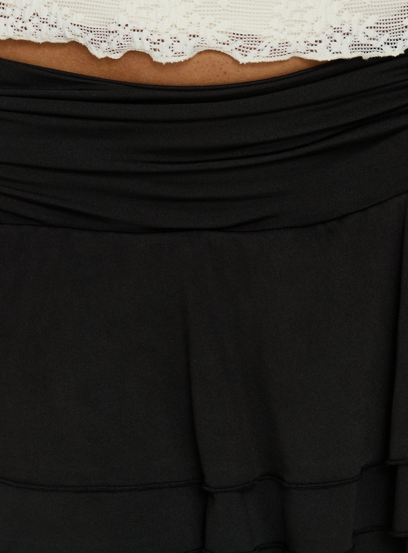 Falda-pantalón con volantes fruncidos