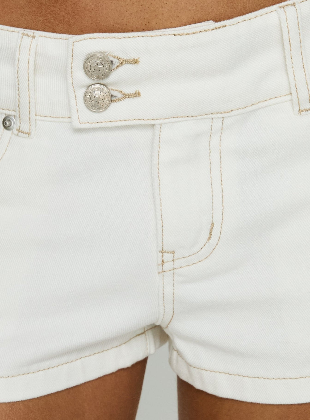 Pantalones cortos de denim de talle bajo