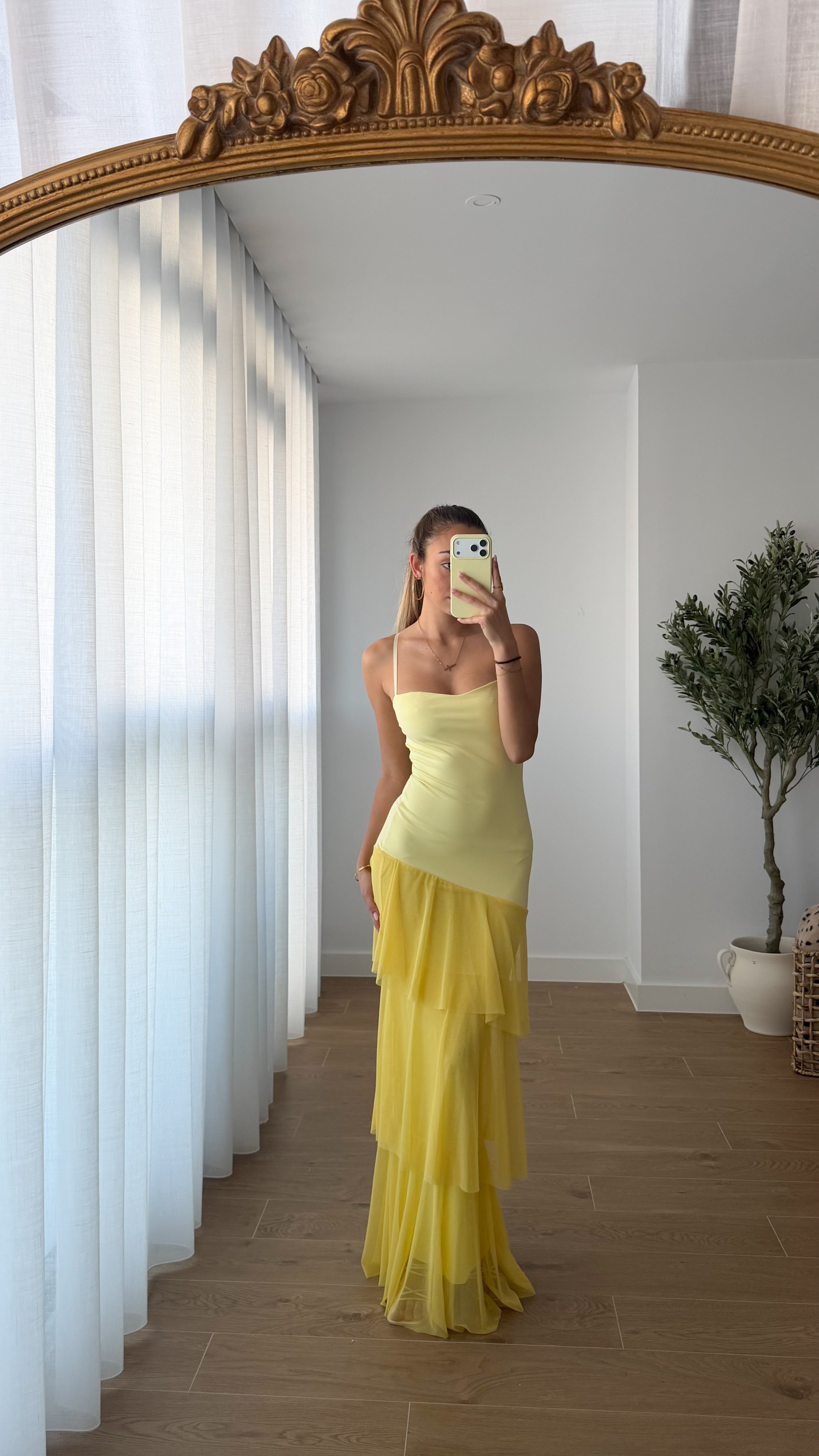 vestido mediterraneo  - Amarillo