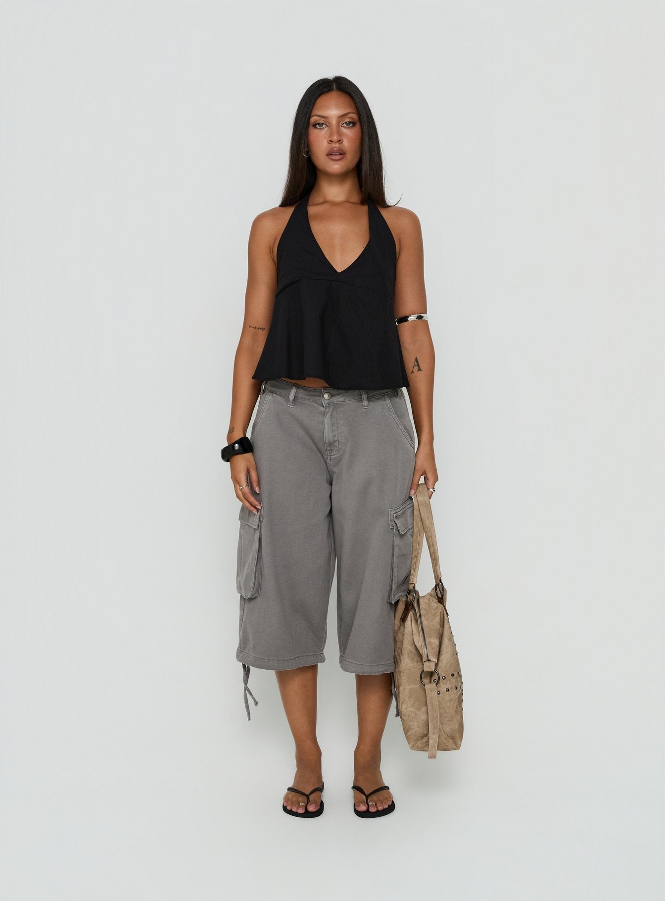 Top halter negro