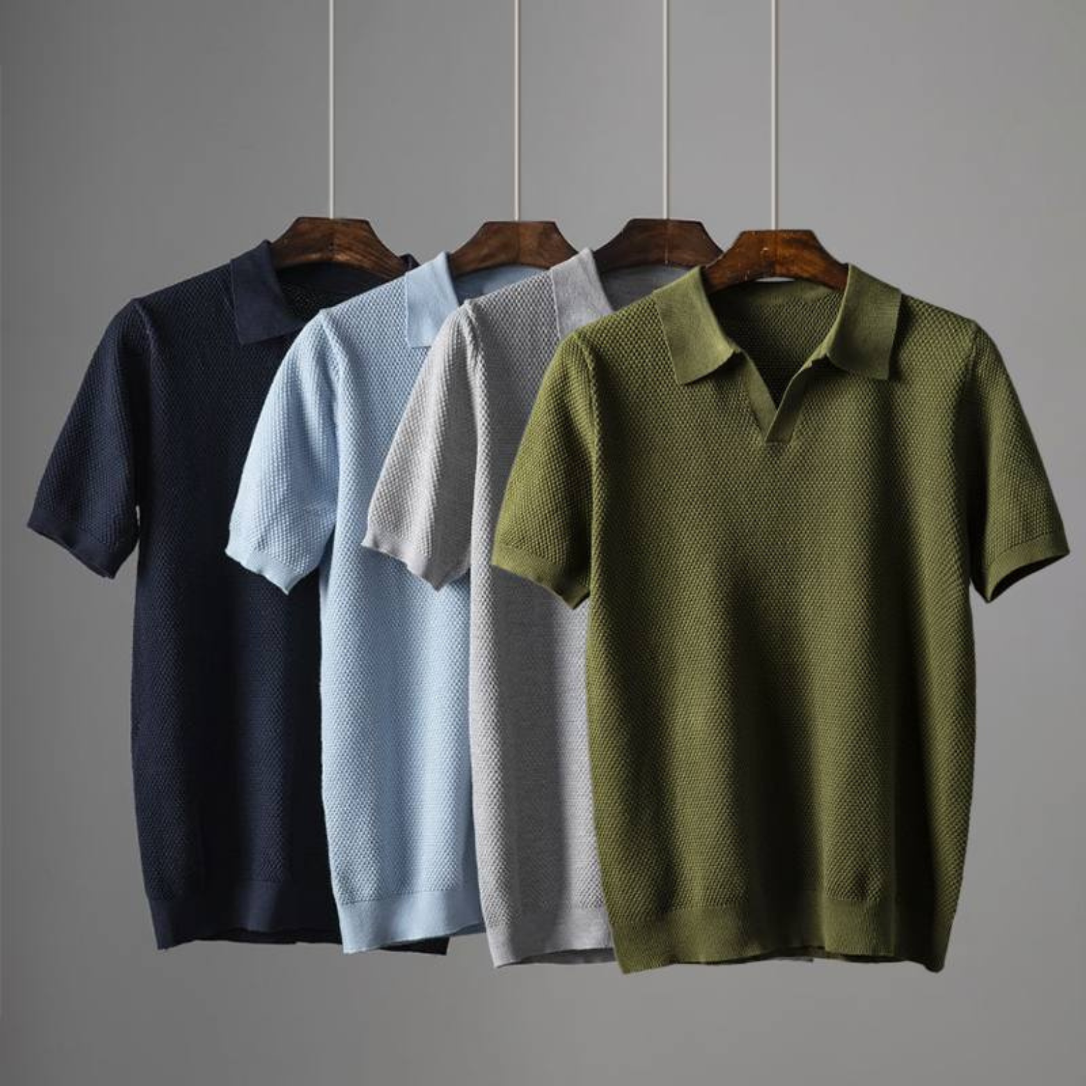 Polo de punto tipo gofre