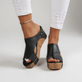 Zapatillas de plataforma de corcho con tachuelas y estilo bohemio