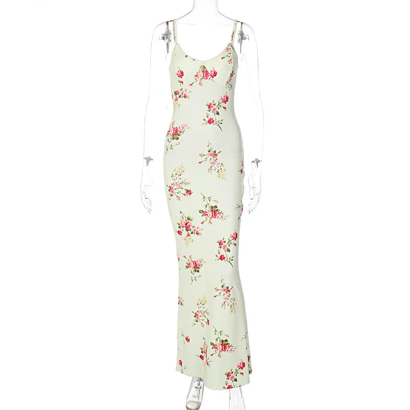 Vestido largo floral Chiara