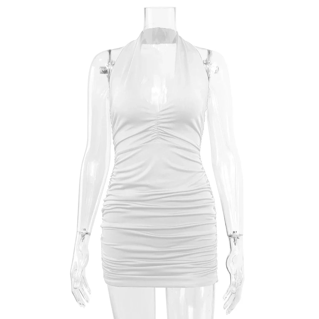 Vestido de noche con escote en V
