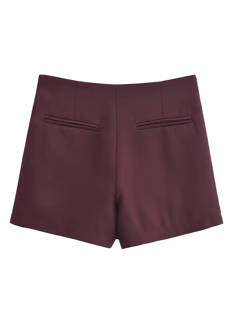 Falda-pantalón de cintura alta para primavera