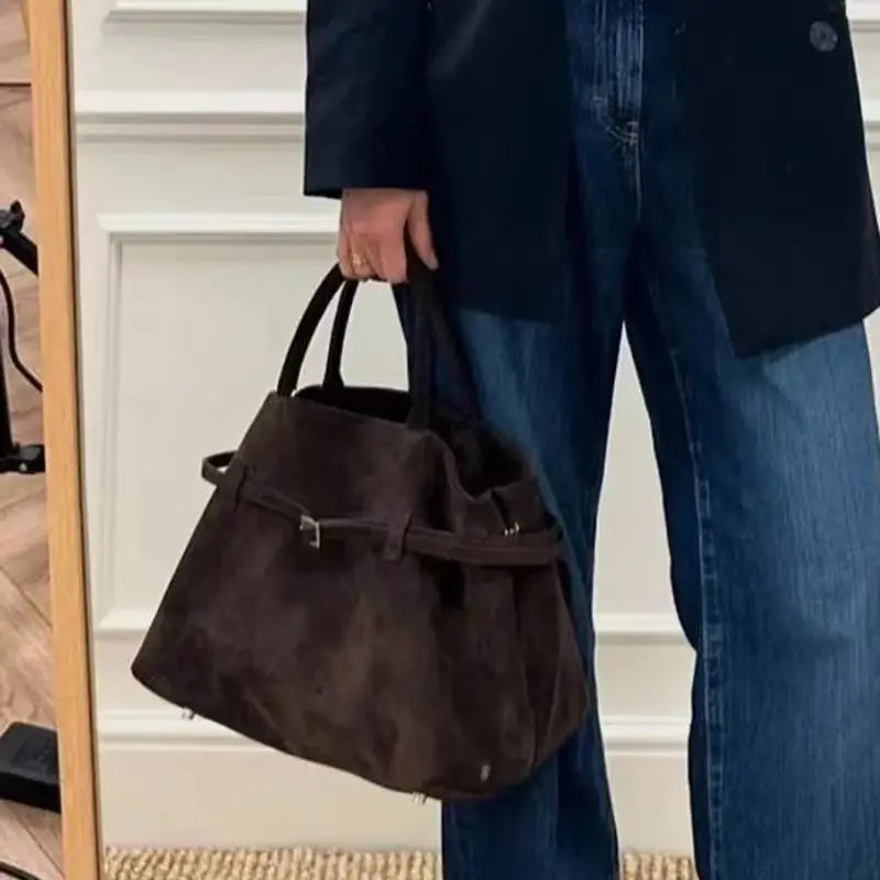 Bolso tote vintage marrón