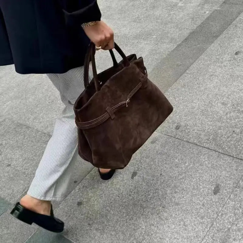 Bolso tote vintage marrón