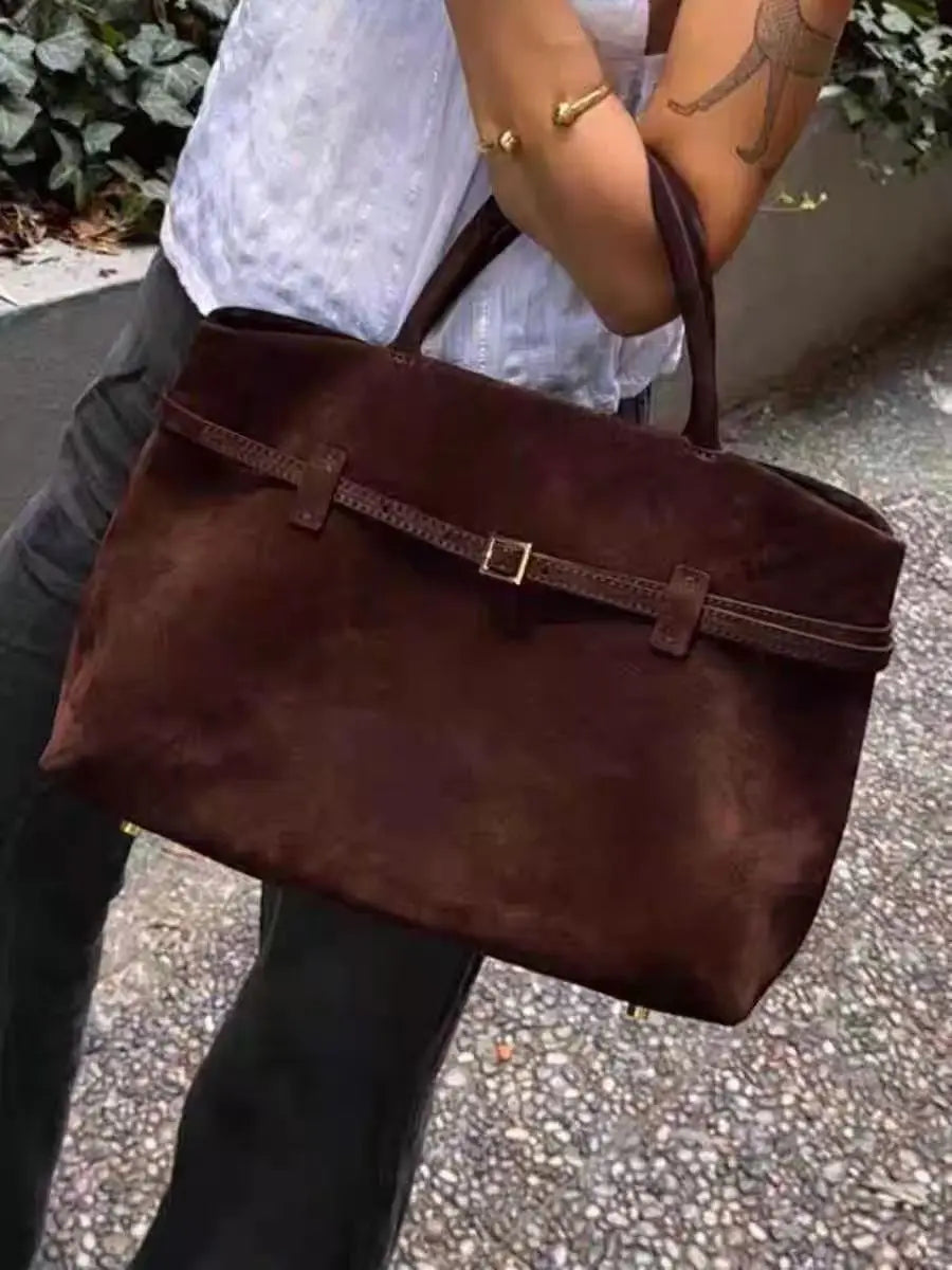 Bolso tote vintage marrón