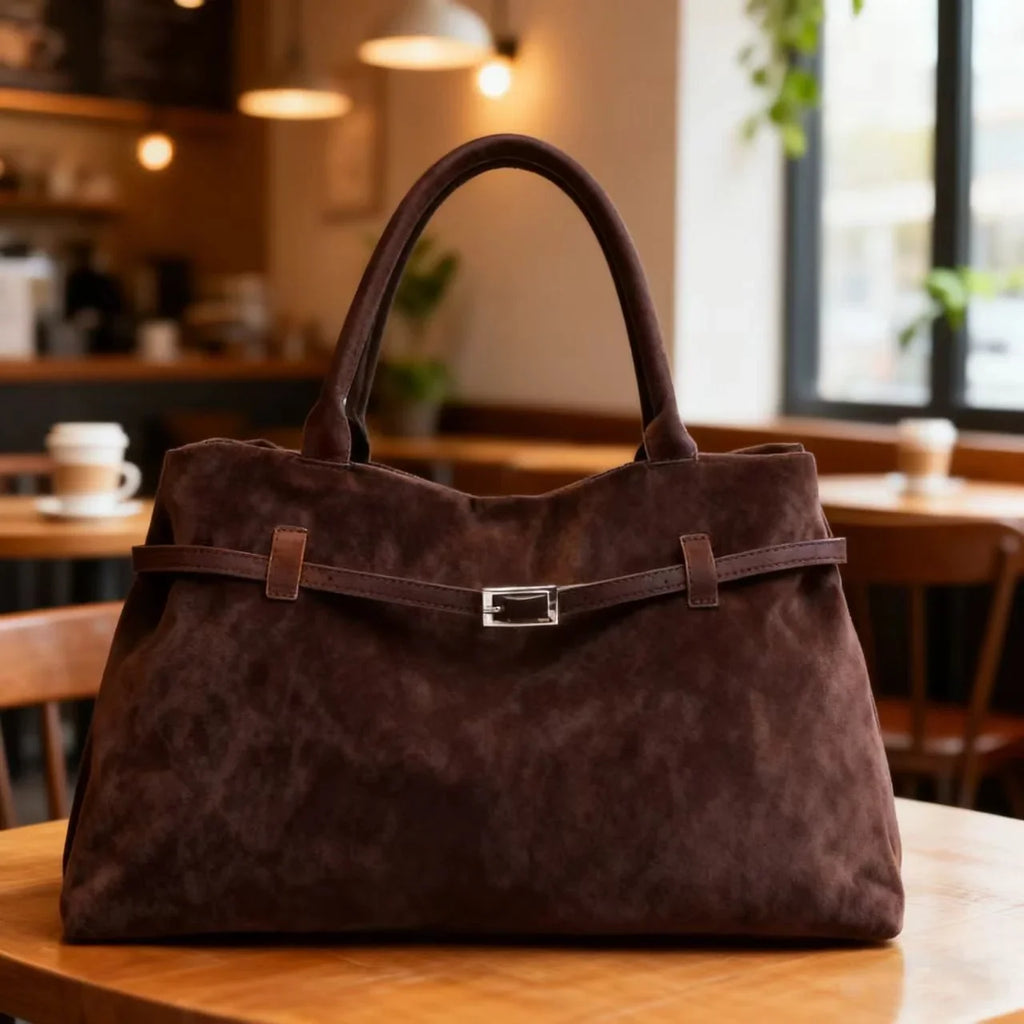 Bolso tote vintage marrón