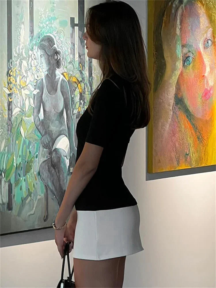 Minivestido en contraste