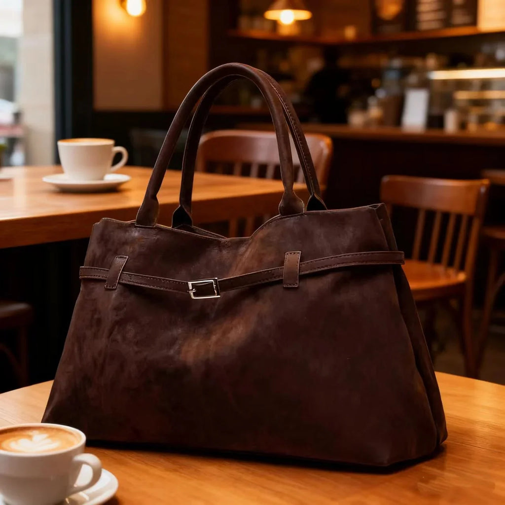 Bolso tote vintage marrón