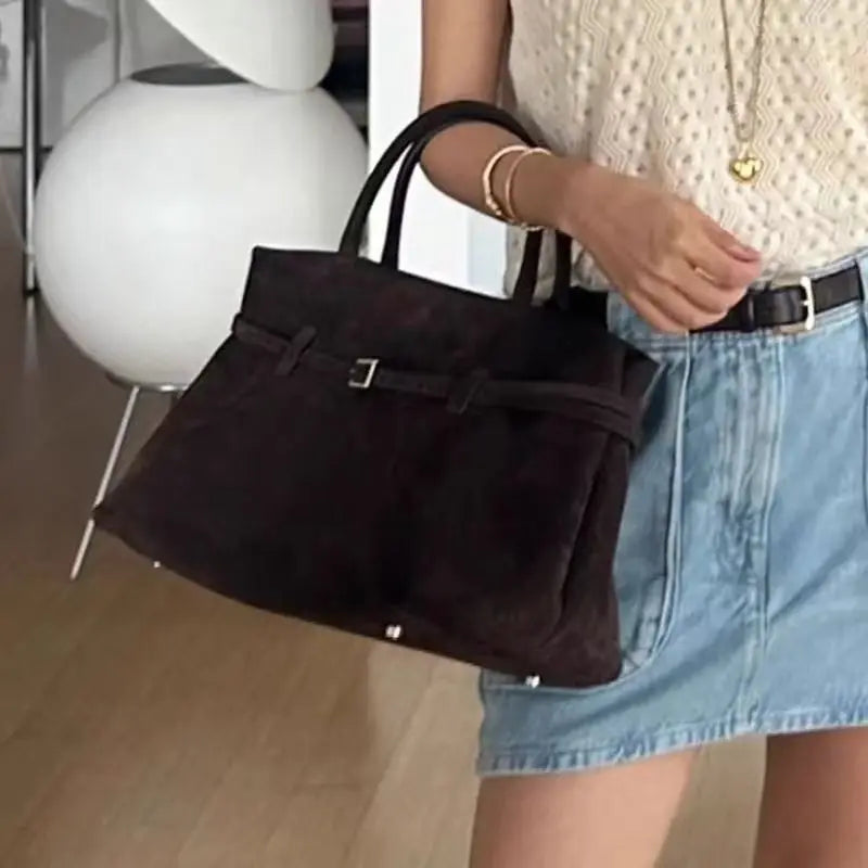 Bolso tote vintage marrón