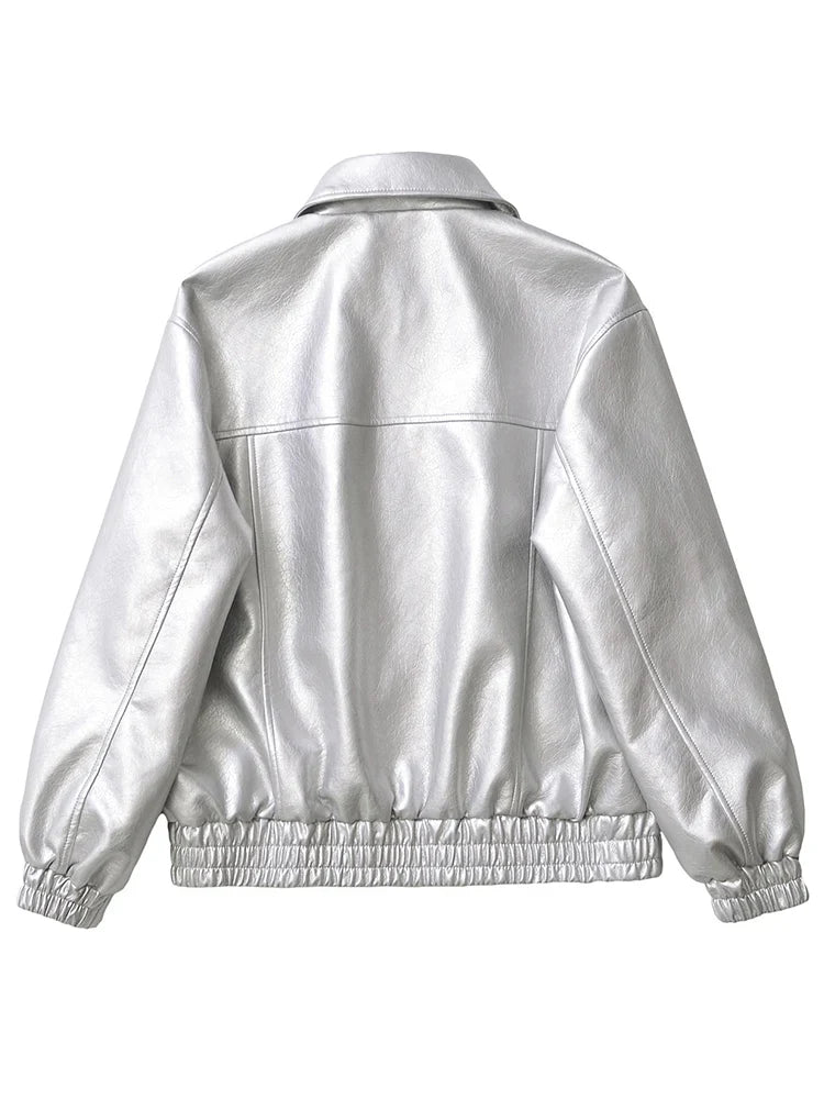 Chaqueta de imitación de cuero Retro Moto
