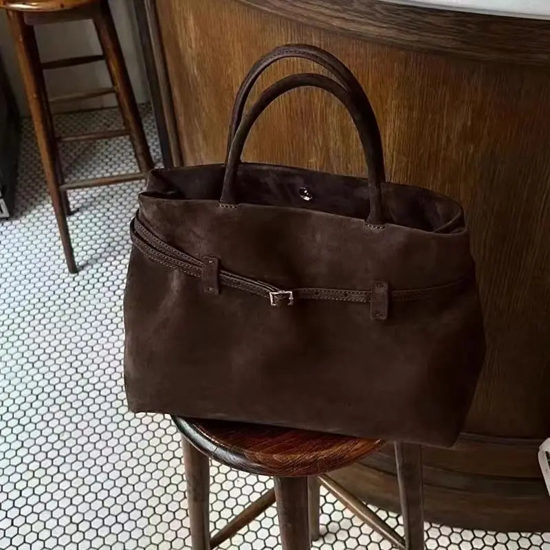 Bolso tote vintage marrón