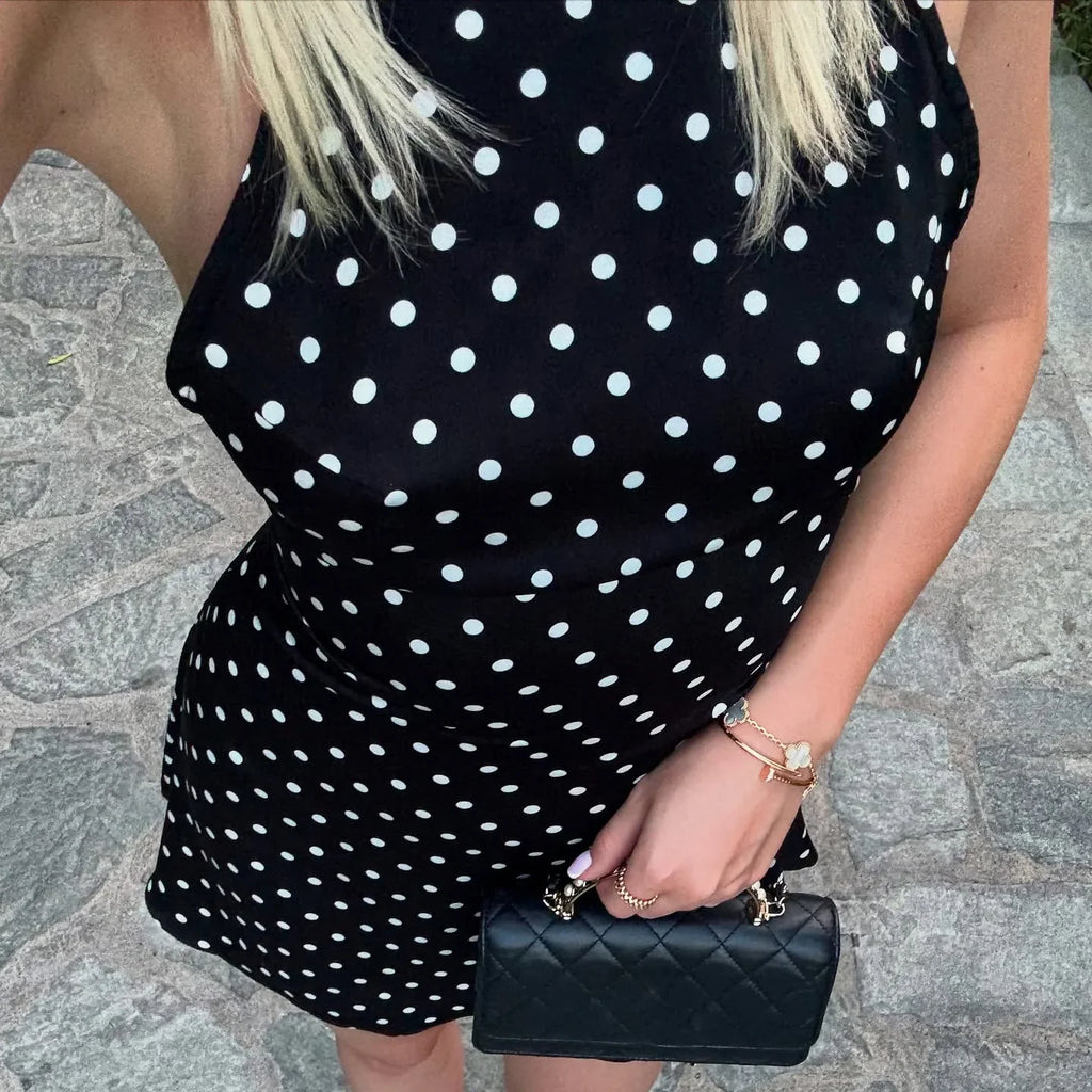 Vestido halter de lunares Valeria