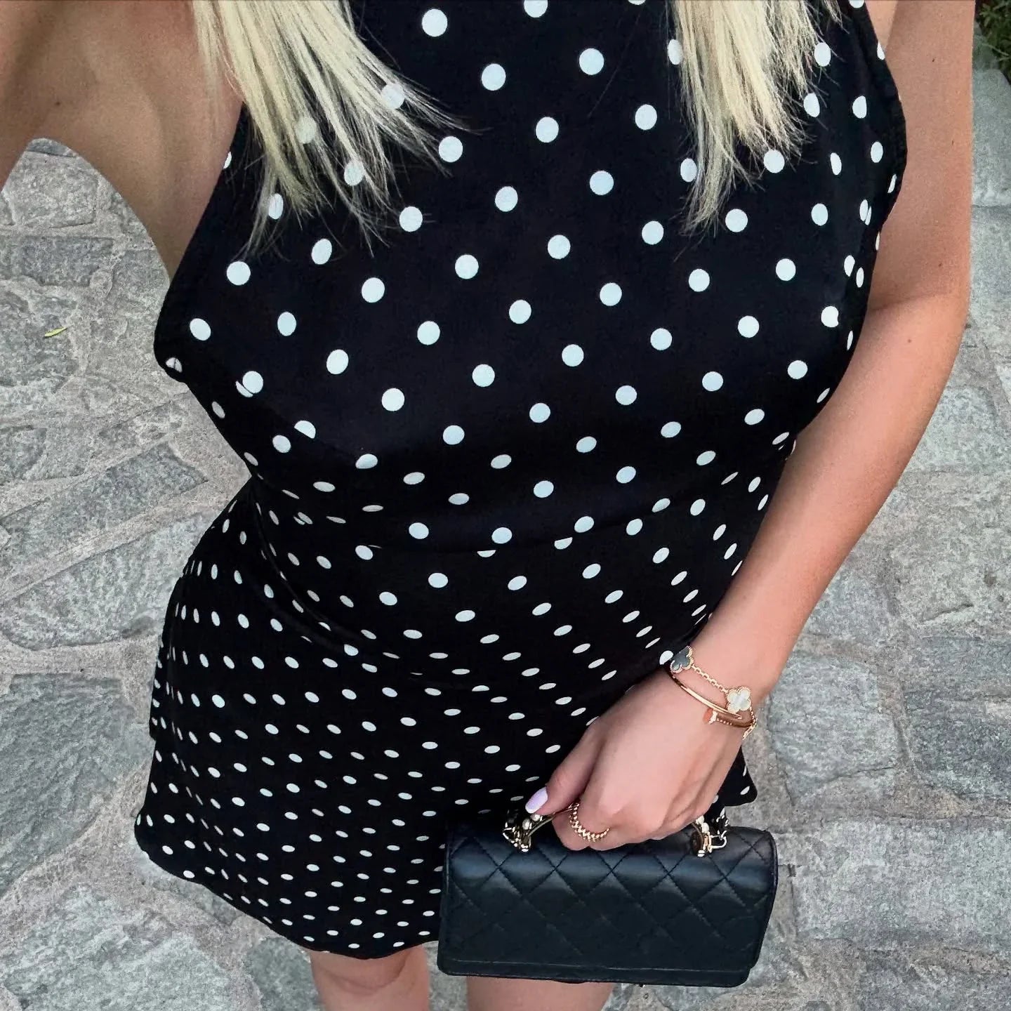 Vestido halter de lunares Valeria