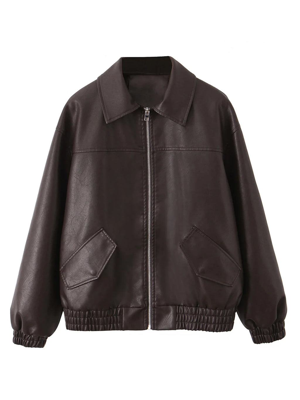 Chaqueta de imitación de cuero Retro Moto