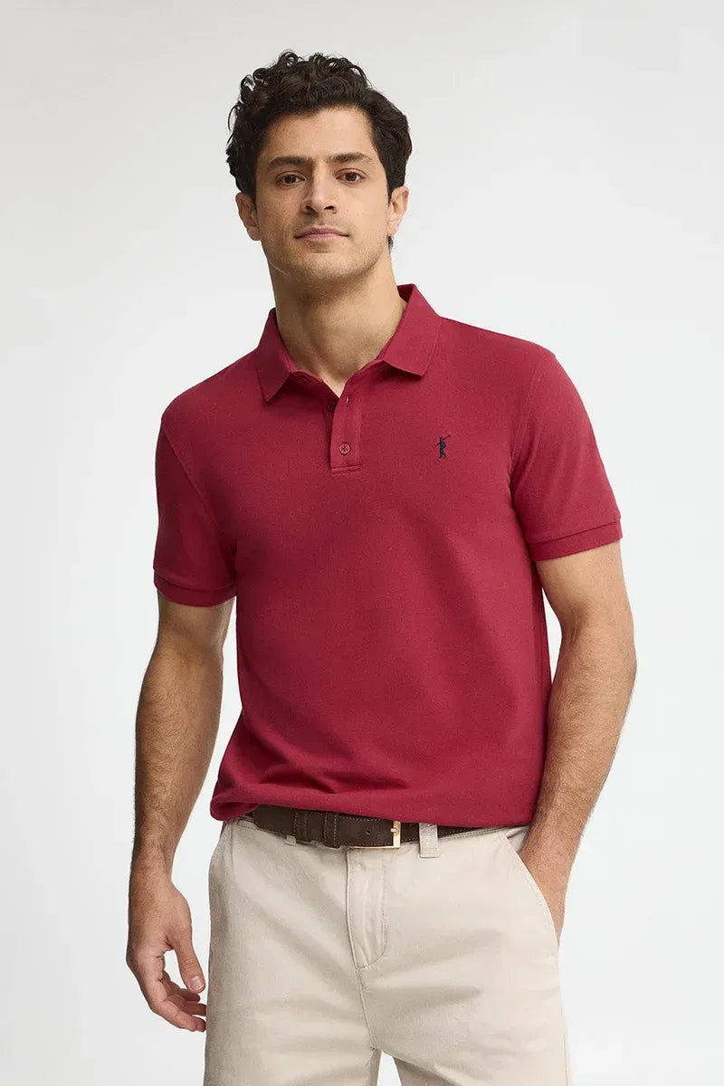POLO AZUL MARINO CON CORTE SLIM