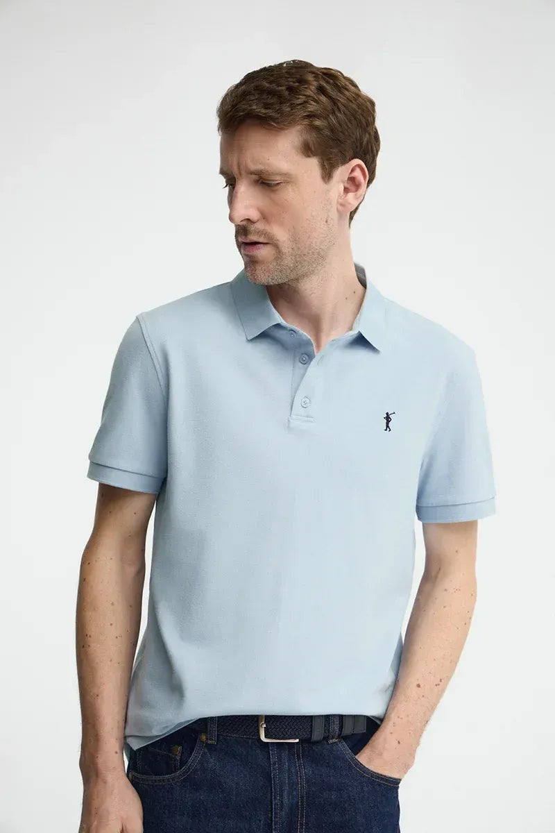 POLO AZUL MARINO CON CORTE SLIM