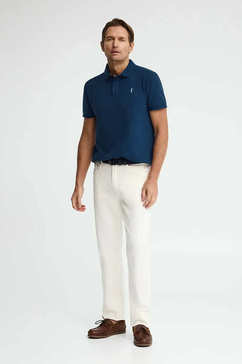 POLO AZUL MARINO CON CORTE SLIM